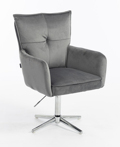 HR250CROSS Scaun Catifea Grafit Bază Cromata