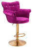 HR804CW scaun Catifea Fucsia cu Bază Aurie