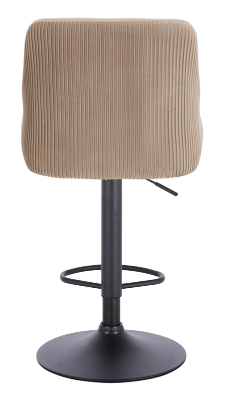 HR920W Scaun Latte din Catifea cu Bază Neagră