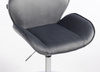 HR350N Scaun Grafit din Catifea Bază Cromata