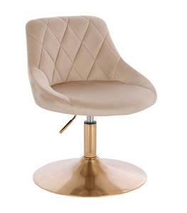 HR1054N Scaun Latte Catifea cu Bază Aurie