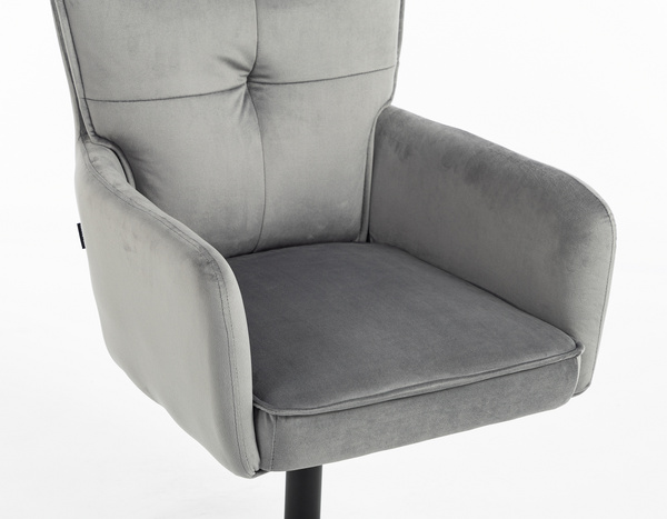 HR250N Scaun Catifea Grafit Bază Neagră