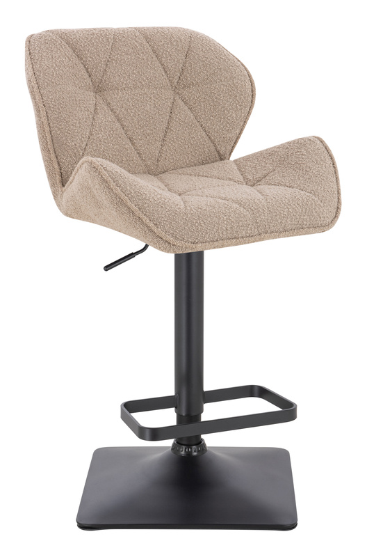 HR111KW Scaun Latte Boucle cu Bază Neagră