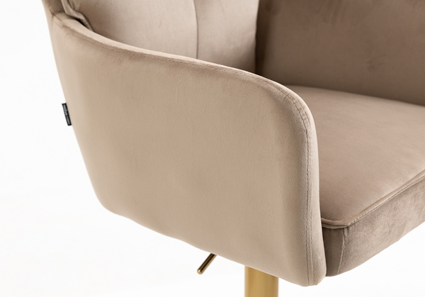 HR250W Scaun Catifea Latte Bază Aurie