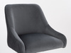 HR920N Scaun Grafit din Catifea cu Bază Cromata