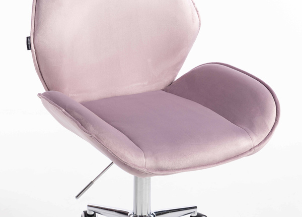 HR350K Scaun Mov din Catifea Bază Cromata