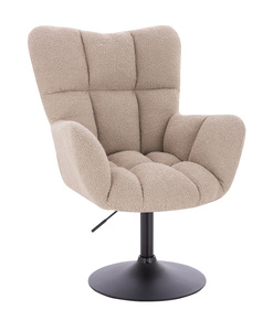 HR650N Latte Boucle Scaun Bază Neagră