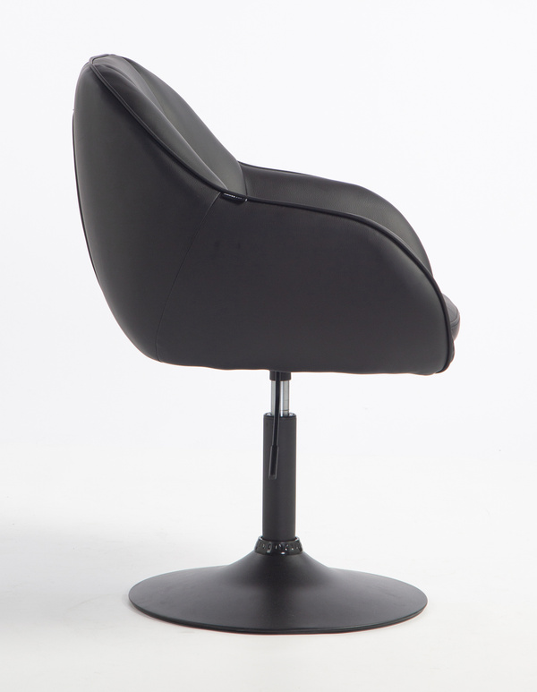 HR2055N Scaun Neagră din Piele Ecologica cu Bază Neagră