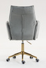 HR280K Scaun Gray din Catifea cu Bază Aurie