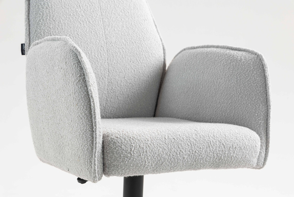 HR280W Scaun Gri Boucle cu Bază Neagră