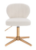 HR193CROSS Scaun Crem Boucle cu Bază Aurie