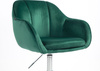 HR2055K Scaun Verde din Catifea cu Bază Cromata