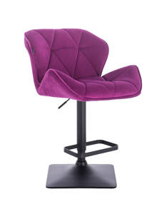 HR111KW Scaun Fucsia Velur cu Bază Neagră