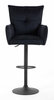 HR250W Scaun Catifea Neagră Bază Neagră
