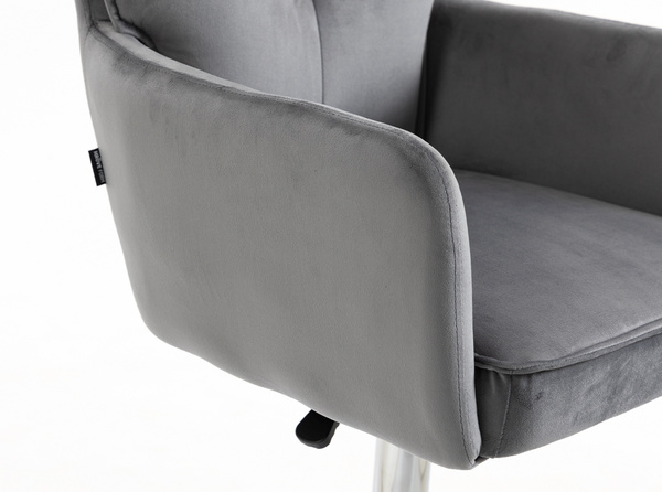 HR250W Scaun Catifea Grafit Bază Cromata