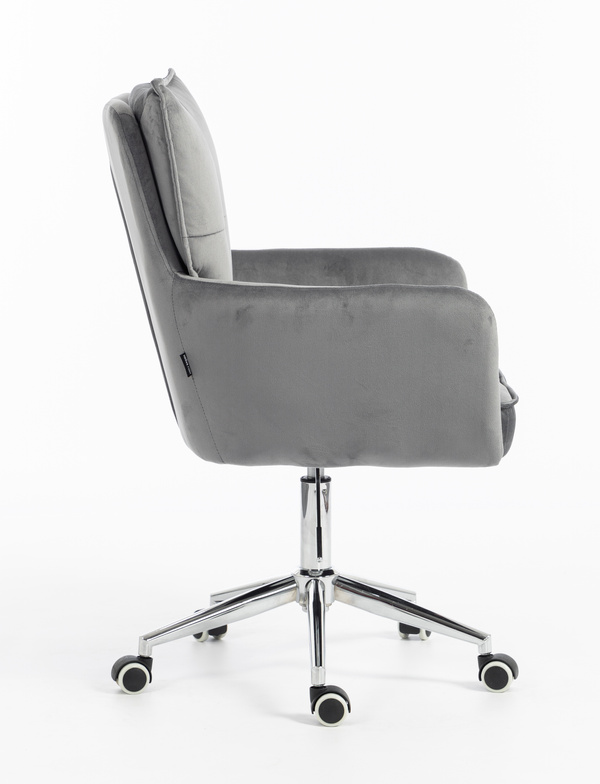 HR250K Scaun Catifea Grafit Bază Cromata