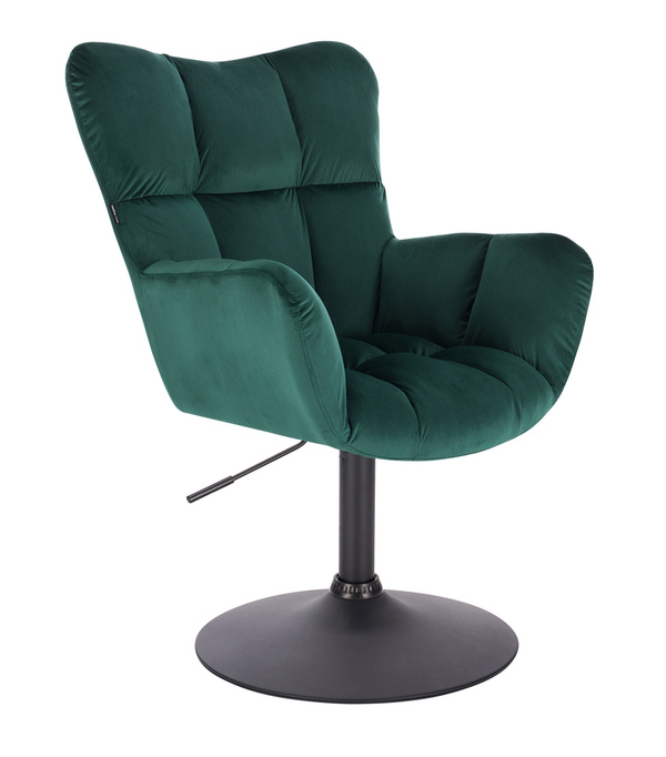HR650N Verde Catifea Scaun cu Bază Neagră