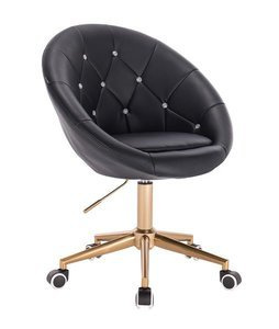 HC8516CK Scaun Negru cu Bază Aurie