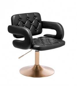 HC8403N Scaun Negru Bază Aurie