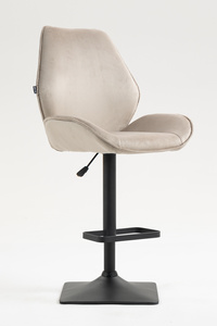 HR350KW Scaun Latte din Catifea Bază Neagră