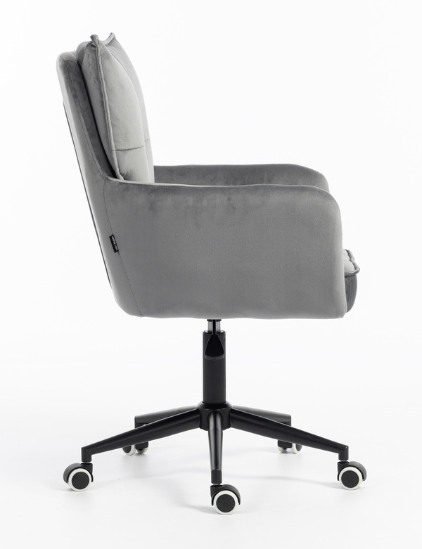 HR250K Scaun Catifea Grafit Bază Neagră