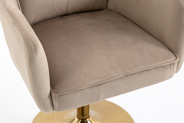 HR250N Scaun Catifea Latte Bază Aurie