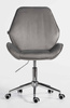 HR350K Scaun Gray din Catifea Bază Cromata