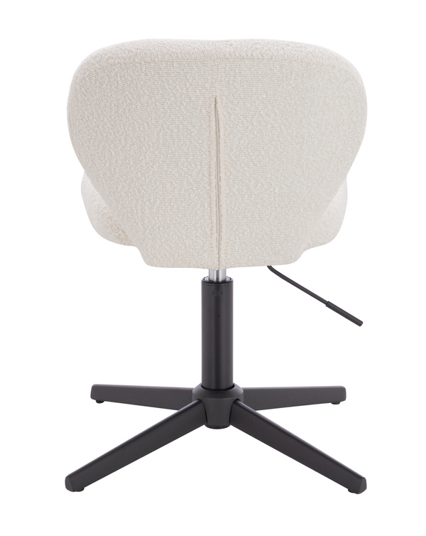 HR193CROSS Scaun Crem Boucle cu Bază Neagră