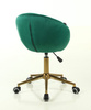 HR948K Scaun Verde din Catifea cu Bază Aurie