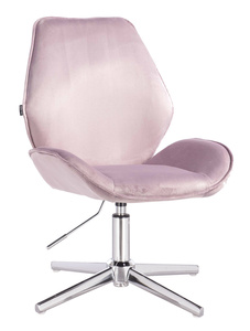 HR350CROSS Scaun Mov din Catifea Bază Cromata