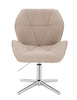 HR212CROSS Scaun Latte Boucle cu Bază Cromata