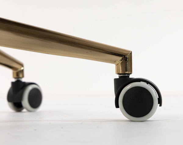 HR8404K Scaun Crem Boucle cu Bază Aurie