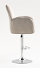 HR280W Scaun Latte din Catifea cu Bază Cromata