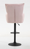 HR250W Scaun Catifea Roz Pudra Bază Neagră