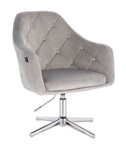 HR831CROSS Scaun Catifea Gray