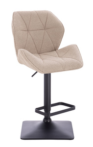 HR212KW Scaun Latte Boucle cu Bază Neagră