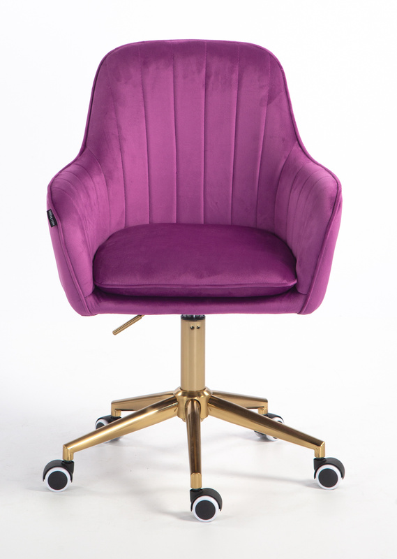 HR2022K Scaun Fucsia din Catifea Bază Aurie