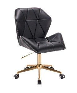 HR212K ZIC-ZAC Scaun Negru cu Bază Aurie