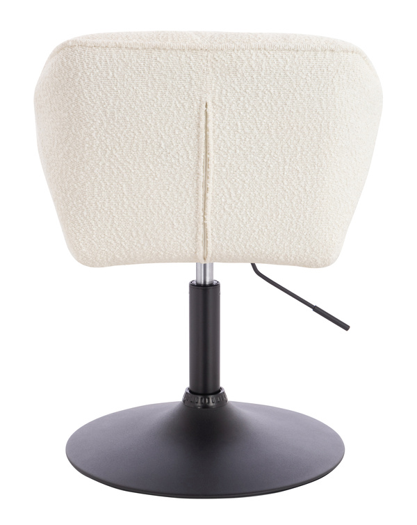 HR111N Scaun Crem Boucle cu Bază Neagră