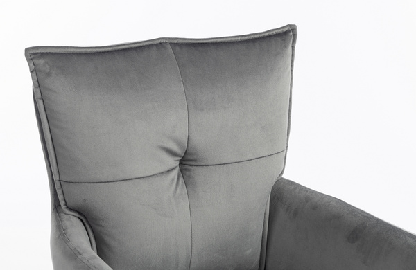 HR250CROSS Scaun Catifea Grafit Bază Aurie