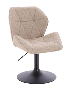 HR212N Scaun Latte Boucle cu Bază Neagră