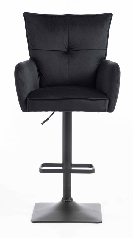 HR250KW Scaun Catifea Neagră Bază Neagră