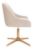 HR920CROSS Scaun Crem din Catifea cu Bază Aurie