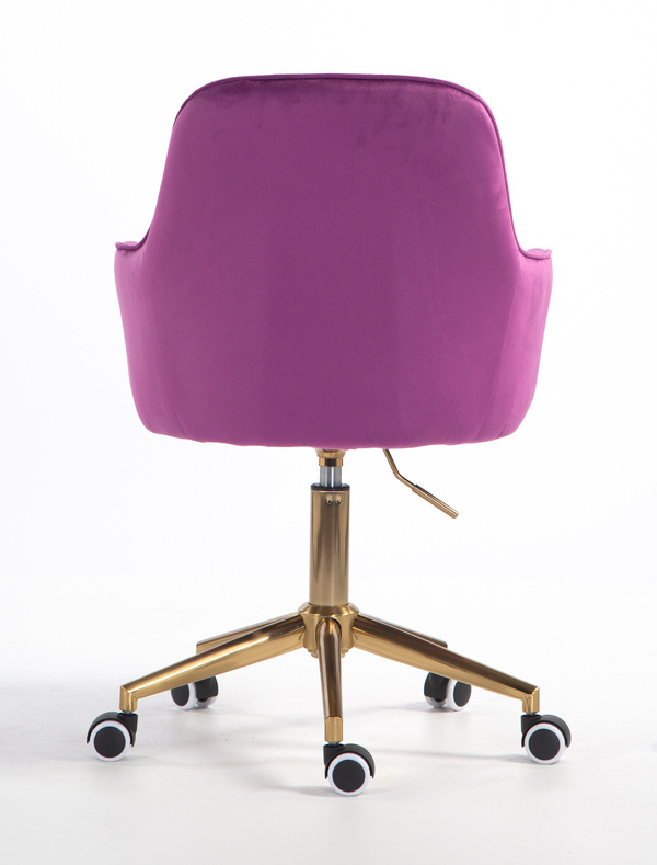 HR2022K Scaun Fucsia din Catifea Bază Aurie