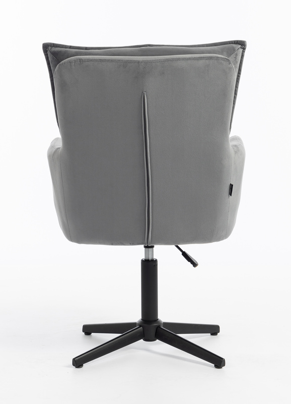 HR250CROSS Scaun Catifea Grafit Bază Neagră