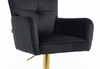 HR250KW Scaun Catifea Neagră Bază Aurie