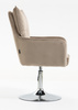HR250N Scaun Catifea Latte Bază Cromata