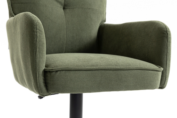 HR250W Scaun Zsályazöld Prémium Kordbársony Bază Neagră