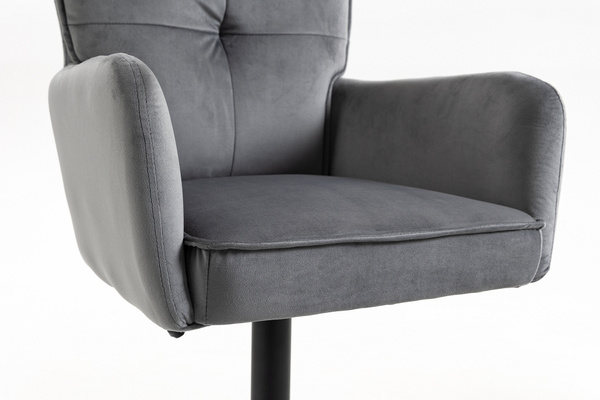 HR250W Scaun Catifea Grafit Bază Neagră