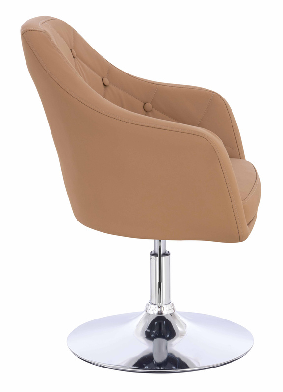 HR831N Scaun Caramel Piele Ecologica Premium Soft cu Bază Cromata